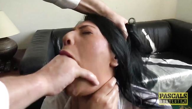 Brunette Candi Kayne gets Throat Fucked